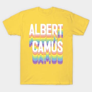 Albert Camus - Typographical Tribute Design T-Shirt